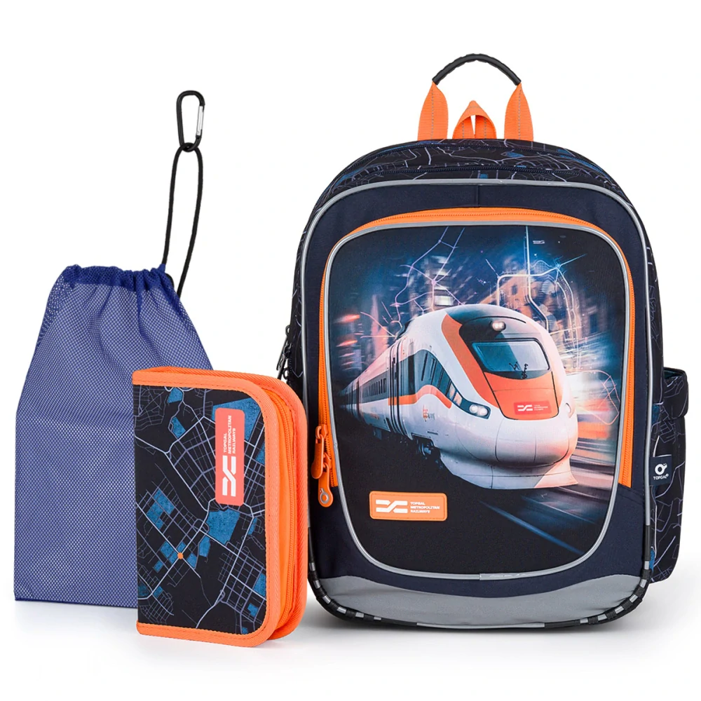 Lehký batoh s vlakem Topgal ENDY 24012 SET MEDIUM