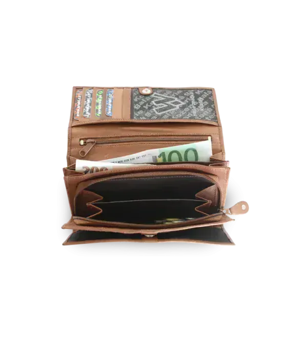 Dámská kožená peněženka ARWEL 7120 Hnědá