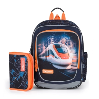 Lehký batoh s vlakem Topgal ENDY 24012 SET SMALL