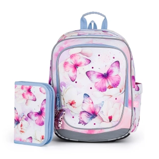 Lehoučký batoh s motýly Topgal ENDY 24002 SET SMALL