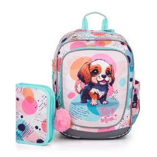 Lehký batoh s pejskem Topgal ENDY 24049 SET SMALL