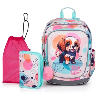 Lehký batoh s pejskem Topgal ENDY 24049 SET MEDIUM