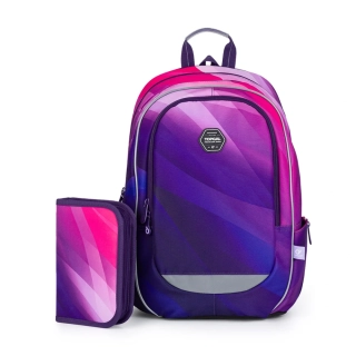 Školní batoh Růžová vlna Topgal CODA 24007 SET SMALL