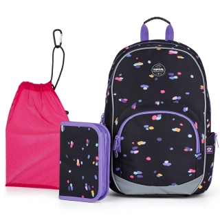 Školní batoh Puntíky Topgal KIMI 24010 SET MEDIUM