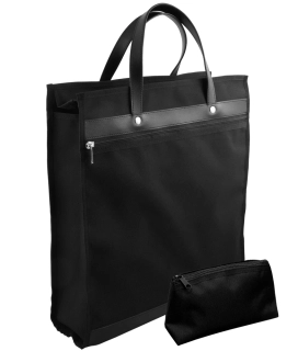 Dárková sada HARTMAN Černá - Nákupní taška zipová + textilní etue