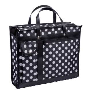 Praktická nákupní taška zipová širší s kapsou HARTMAN 012 Puntík