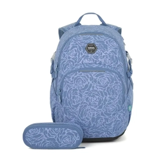 Modrošedý studentský batoh Topgal YOKO 25029 SET STUDENT